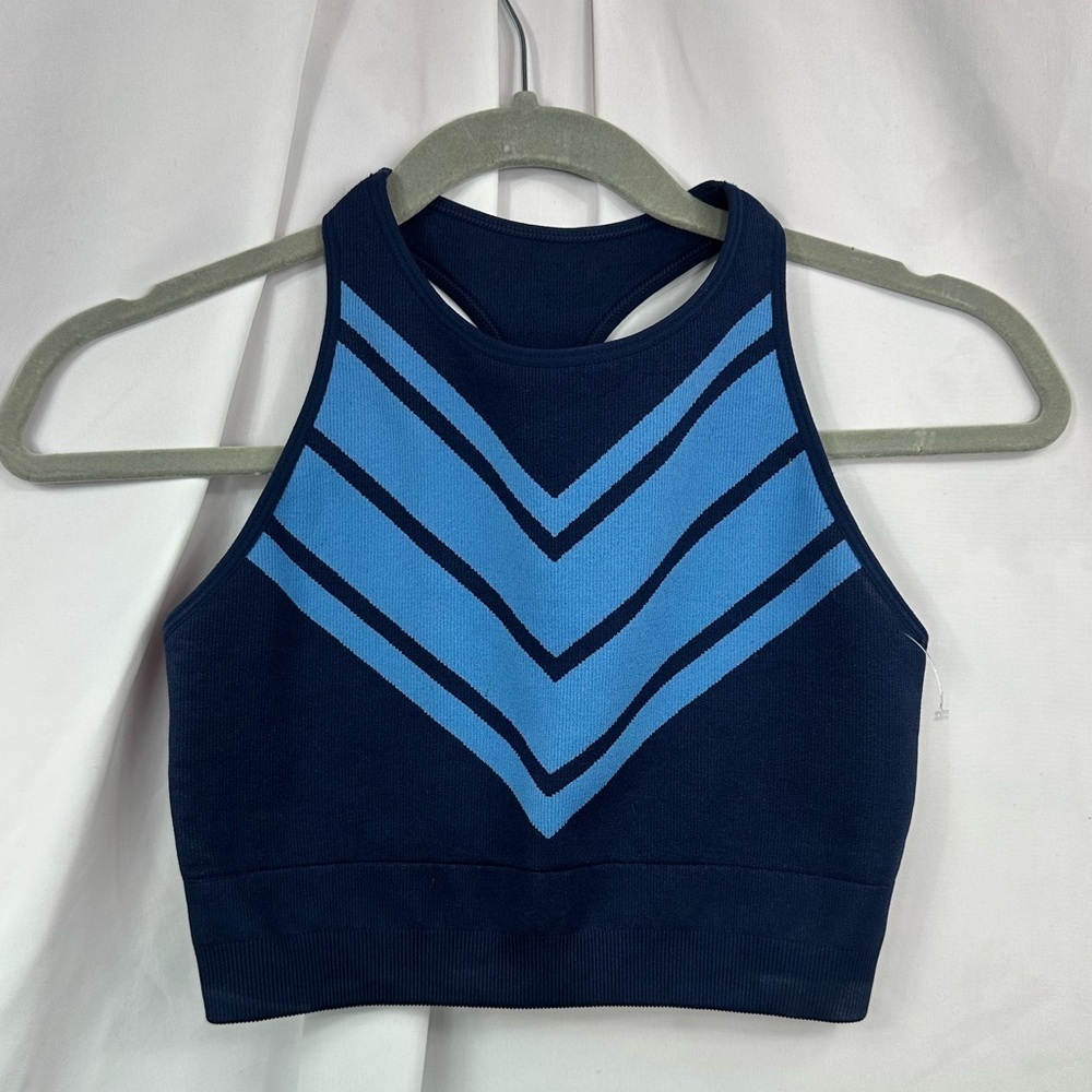 Spiritual gangster high neck jacquard sports bra size XS/S
